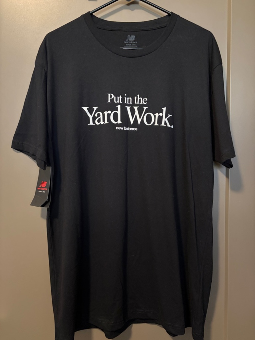 New Balance Black Short-Sleeve  'Put in the Yard Work' Graphic T-shirt